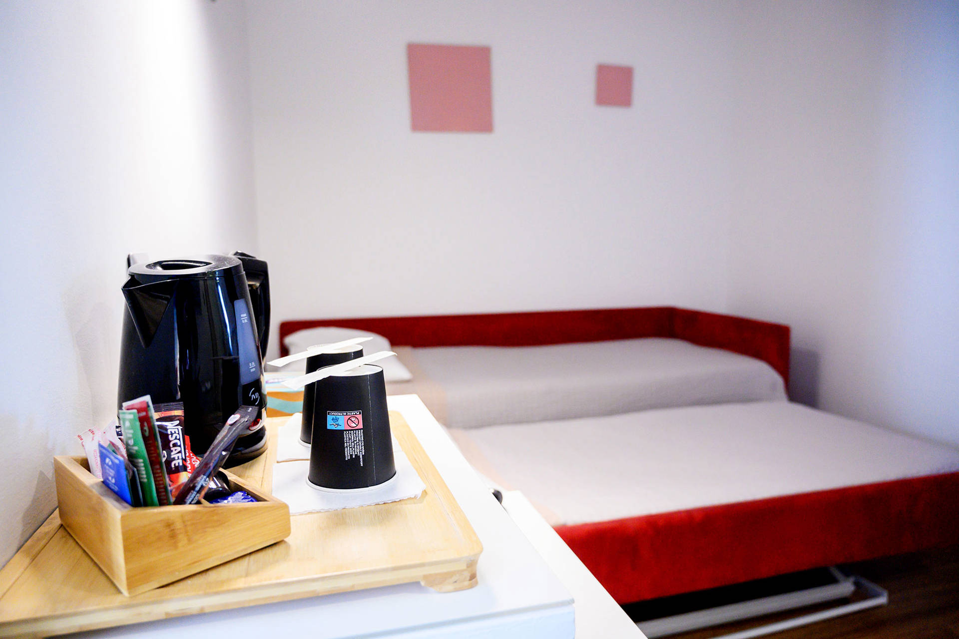 El Greco Hotel Thessaloniki Family Room coffee machine and sofa bed